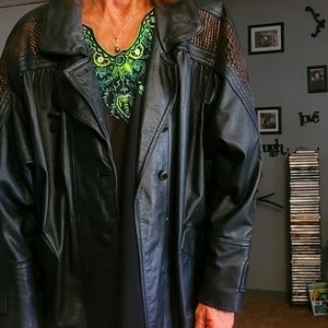 Womens Leather Winter Coat